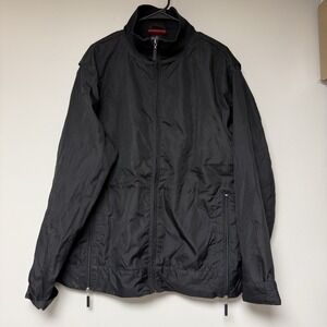 ID Wear‎ Men's Black Windbreaker Rain Jacket Size XL